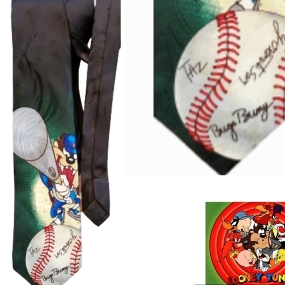 Looney Tunes‎ Baseball vintage tie - Picture 1 of 7